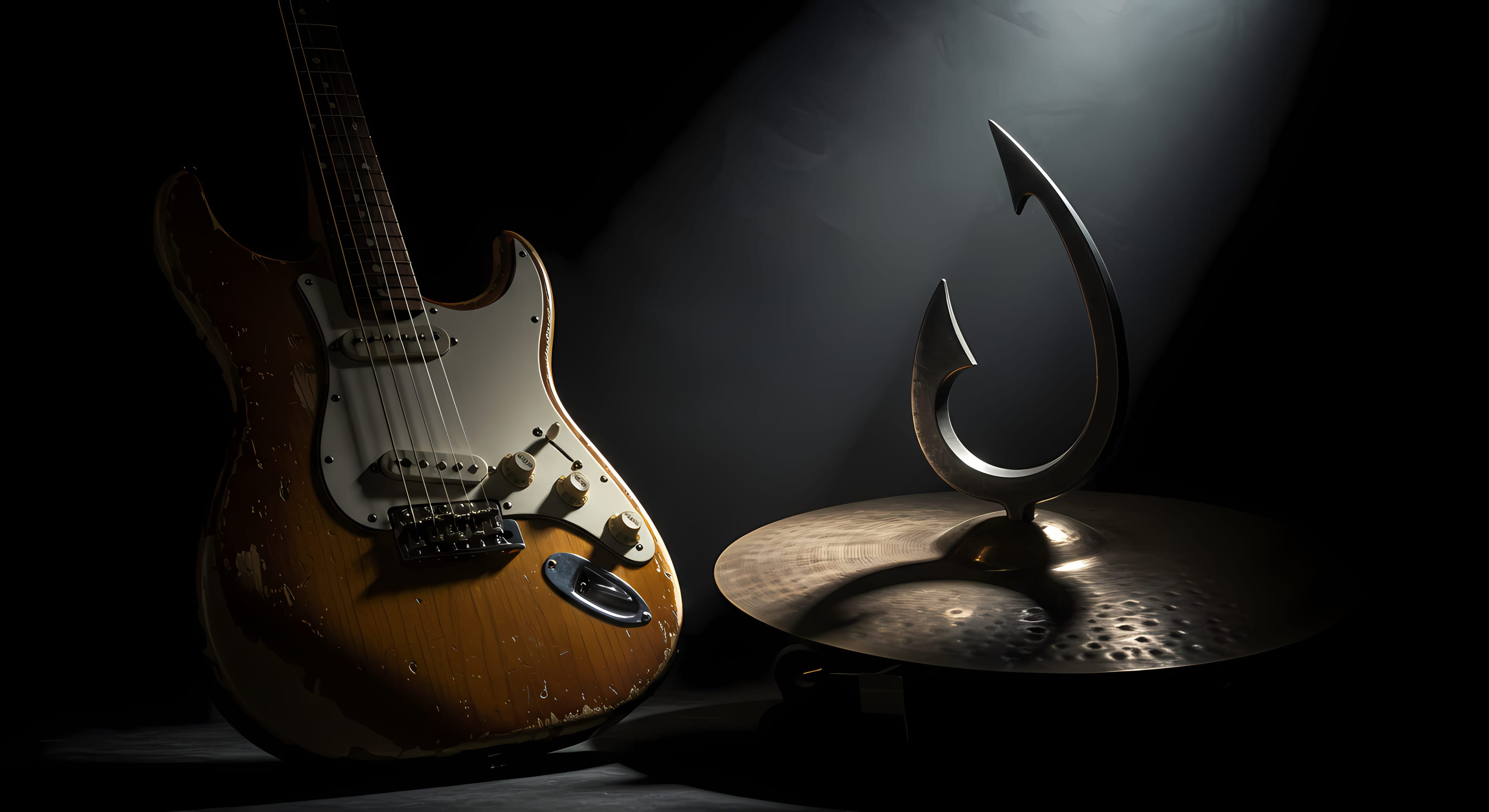 Fish Hook tocando en vivo con luces de escenario